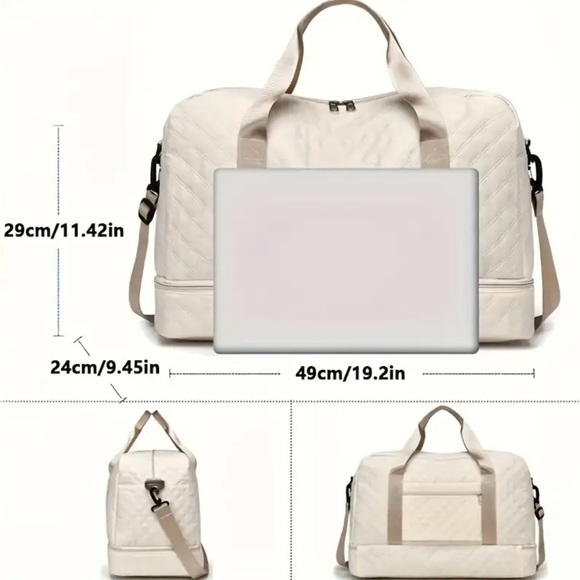 New Oversized Duffel Bag - Stylish & Durable with Shoe Compartment (11”x19”) - Picture 2 of 4